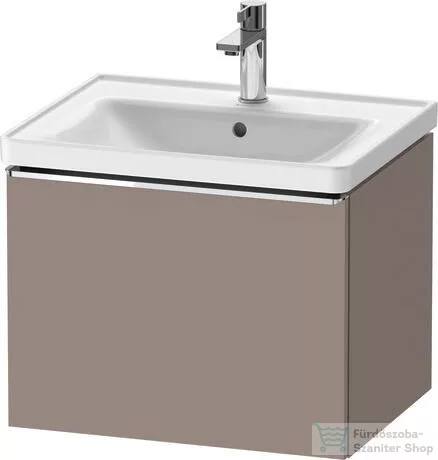 Duravit D-NEO 584x 452 mm-es 1 fiókos függesztett szekrény króm fogantyúval, 236760XXX mosdóhoz, matt bazalt DE4249010430000