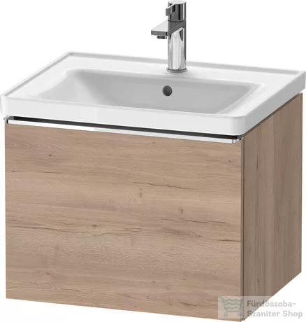 Duravit D-NEO 584x 452 mm-es 1 fiókos függesztett szekrény króm fogantyúval, 236760XXX mosdóhoz, márványos tölgy DE4249010550000