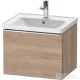 Duravit D-NEO 584x 452 mm-es 1 fiókos függesztett szekrény króm fogantyúval, 236760XXX mosdóhoz, márványos tölgy DE4249010550000