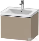 Duravit D-NEO 584x 452 mm-es 1 fiókos függesztett szekrény króm fogantyúval, 236760XXX mosdóhoz, matt len DE4249010750000