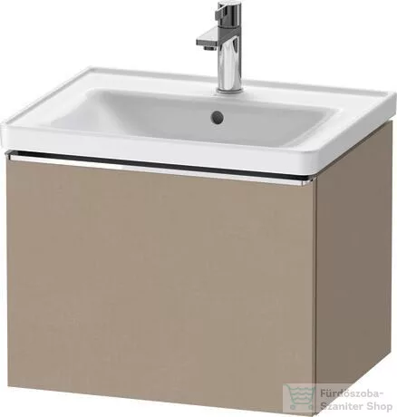 Duravit D-NEO 584x 452 mm-es 1 fiókos függesztett szekrény króm fogantyúval, 236760XXX mosdóhoz, matt len DE4249010750000