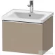 Duravit D-NEO 584x 452 mm-es 1 fiókos függesztett szekrény króm fogantyúval, 236760XXX mosdóhoz, matt len DE4249010750000