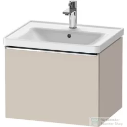   Duravit D-NEO 584x 452 mm-es 1 fiókos függesztett szekrény króm fogantyúval, 236760XXX mosdóhoz, matt taupe DE4249010910000