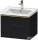 Duravit D-NEO 584x 452 mm-es 1 fiókos függesztett szekrény polírozott arany színű fogantyúval, 236760XXX mosdóhoz, matt fekete tölgy DE4249034160000