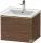 Duravit D-NEO 584x 452 mm-es 1 fiókos függesztett szekrény polírozott arany színű fogantyúval, 236760XXX mosdóhoz, matt sötét dió DE4249034210000