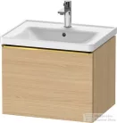 Duravit D-NEO 584x 452 mm-es 1 fiókos függesztett szekrény polírozott arany színű fogantyúval, 236760XXX mosdóhoz, natúr tölgy DE4249034300000