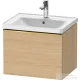 Duravit D-NEO 584x 452 mm-es 1 fiókos függesztett szekrény polírozott arany színű fogantyúval, 236760XXX mosdóhoz, natúr tölgy DE4249034300000