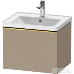   Duravit D-NEO 584x 452 mm-es 1 fiókos függesztett szekrény polírozott arany hatású fogantyúval, 236760XXX mosdóhoz, matt len DE4249034750000