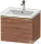 Duravit D-NEO 584x 452 mm-es 1 fiókos függesztett szekrény polírozott arany hatású fogantyúval, 236760XXX mosdóhoz, matt dió DE4249034790000