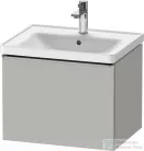 Duravit D-NEO 584x 452 mm-es, 1 fiókos függesztett szekrény rozsdamentes acél hatású fogantyúval, 236760XXX mosdóhoz, matt DE4249070070000DE4249034070000