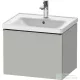 Duravit D-NEO 584x 452 mm-es, 1 fiókos függesztett szekrény rozsdamentes acél hatású fogantyúval, 236760XXX mosdóhoz, matt DE4249070070000DE4249034070000