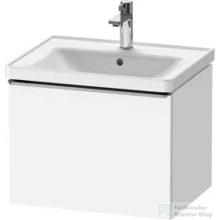   Duravit D-NEO 584x 452 mm-es 1 fiókos függesztett szekrény rozsdamentes acél hatású fogantyúval, 236760XXX mosdóhoz, matt fehér DE4249070180000