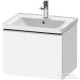 Duravit D-NEO 584x 452 mm-es 1 fiókos függesztett szekrény rozsdamentes acél hatású fogantyúval, 236760XXX mosdóhoz, matt fehér DE4249070180000