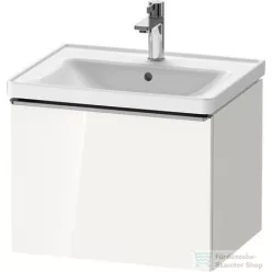   Duravit D-NEO 584x 452 mm-es 1 fiókos függesztett szekrény rozsdamentes acél hatású fogantyúval, 236760XXX mosdóhoz, fényes fehér DE4249070220000