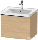 Duravit D-NEO 584x 452 mm-es 1 fiókos függesztett szekrény rozsdamentes acél hatású fogantyúval, 236760XXX mosdóhoz, natúr tölgy DE4249070300000