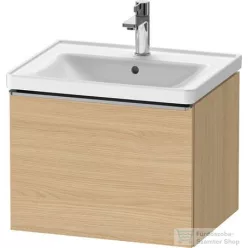   Duravit D-NEO 584x 452 mm-es 1 fiókos függesztett szekrény rozsdamentes acél hatású fogantyúval, 236760XXX mosdóhoz, natúr tölgy DE4249070300000