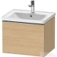 Duravit D-NEO 584x 452 mm-es 1 fiókos függesztett szekrény rozsdamentes acél hatású fogantyúval, 236760XXX mosdóhoz, natúr tölgy DE4249070300000