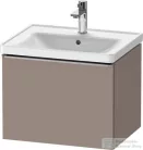 Duravit D-NEO 584x 452 mm-es 1 fiókos függesztett szekrény rozsdamentes acél hatású fogantyúval, 236760XXX mosdóhoz, matt bazalt DE4249070430000