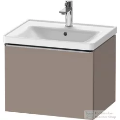   Duravit D-NEO 584x 452 mm-es 1 fiókos függesztett szekrény rozsdamentes acél hatású fogantyúval, 236760XXX mosdóhoz, matt bazalt DE4249070430000
