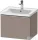 Duravit D-NEO 584x 452 mm-es 1 fiókos függesztett szekrény rozsdamentes acél hatású fogantyúval, 236760XXX mosdóhoz, matt bazalt DE4249070430000