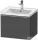 Duravit D-NEO 584x 452 mm-es 1 fiókos függesztett szekrény rozsdamentes acél hatású fogantyúval, 236760XXX mosdóhoz, matt grafit DE4249070490000