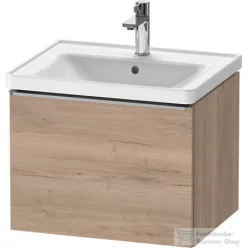   Duravit D-NEO 584x 452 mm-es 1 fiókos függesztett szekrény rozsdamentes acél hatású fogantyúval, 236760XXX mosdóhoz, márványos tölgy DE4249070550000