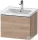 Duravit D-NEO 584x 452 mm-es 1 fiókos függesztett szekrény rozsdamentes acél hatású fogantyúval, 236760XXX mosdóhoz, márványos tölgy DE4249070550000