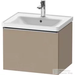   Duravit D-NEO 584x 452 mm-es 1 fiókos függesztett szekrény rozsdamentes acél hatású fogantyúval, 236760XXX mosdóhoz, matt len DE4249070750000