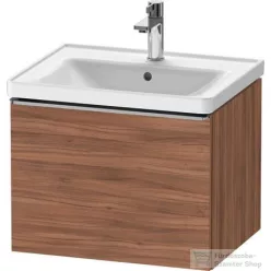   Duravit D-NEO 584x 452 mm-es 1 fiókos függesztett szekrény rozsdamentes acél hatású fogantyúval, 236760XXX mosdóhoz, matt dió DE4249070790000