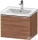 Duravit D-NEO 584x 452 mm-es 1 fiókos függesztett szekrény rozsdamentes acél hatású fogantyúval, 236760XXX mosdóhoz, matt dió DE4249070790000