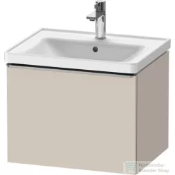   Duravit D-NEO 584x 452 mm-es 1 fiókos függesztett szekrény rozsdamentes acél hatású fogantyúval, 236760XXX mosdóhoz, matt taupe DE4249070910000