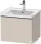 Duravit D-NEO 584x 452 mm-es 1 fiókos függesztett szekrény rozsdamentes acél hatású fogantyúval, 236760XXX mosdóhoz, matt taupe DE4249070910000