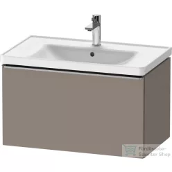  Duravit D-NEO 78,4x45,2 cm-es, 1 fiókos fali szekrény, rozsdamentes acél színű fogantyúval, 236980XXX mosdóhoz, matt bazalt DE4255070430000