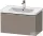 Duravit D-NEO 78,4x45,2 cm-es, 1 fiókos fali szekrény, rozsdamentes acél színű fogantyúval, 236980XXX mosdóhoz, matt bazalt DE4255070430000