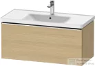Duravit D-NEO 98,4x4,2 cm-es, 1 fiókos alsószekrény króm fogantyúval 236710 mosdóhoz, natúr tölgy DE4256010300000