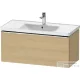 Duravit D-NEO 98,4x4,2 cm-es, 1 fiókos alsószekrény króm fogantyúval 236710 mosdóhoz, natúr tölgy DE4256010300000