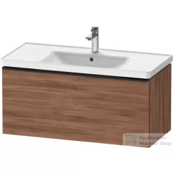   Duravit D-NEO 98,4x4,2 cm-es, 1 fiókos alsószekrény fekete fogantyúval 236710 mosdóhoz, matt dió DE42560BD790000