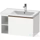 Duravit D-NEO 78,4*45,2 cm-es, 1 fiókos alsószekrény csiszolt bronz színű fogantyúval, mosdó és csaptelep nélkül, matt fehér DE4257004180000
