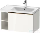 Duravit D-NEO 78,4*45,2 cm-es, 1 fiókos alsószekrény csiszolt bronz színű fogantyúval, mosdó és csaptelep nélkül, fényes fehér DE4257004220000