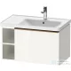 Duravit D-NEO 78,4*45,2 cm-es, 1 fiókos alsószekrény csiszolt bronz színű fogantyúval, mosdó és csaptelep nélkül, fényes fehér DE4257004220000