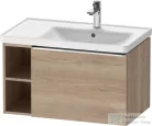 Duravit D-NEO 78,4*45,2 cm-es, 1 fiókos alsószekrény króm színű fogantyúval, mosdó és csaptelep nélkül, márványos tölgy DE4257010550000