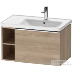   Duravit D-NEO 78,4*45,2 cm-es, 1 fiókos alsószekrény króm színű fogantyúval, mosdó és csaptelep nélkül, márványos tölgy DE4257010550000