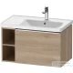 Duravit D-NEO 78,4*45,2 cm-es, 1 fiókos alsószekrény króm színű fogantyúval, mosdó és csaptelep nélkül, márványos tölgy DE4257010550000