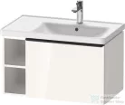 Duravit D-NEO 784x452 mm-es 1 fiókós,nyitott polcos függesztett szekrény 237080 mosdóhoz,White High Gloss Decor DE425702222