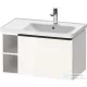 Duravit D-NEO 784x452 mm-es 1 fiókós,nyitott polcos függesztett szekrény 237080 mosdóhoz,White High Gloss Decor DE425702222