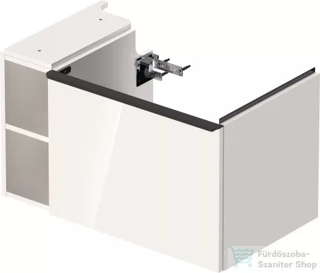 Duravit D-NEO 784x452 mm-es 1 fiókós,nyitott polcos függesztett szekrény 237080 mosdóhoz,White High Gloss Decor DE425702222