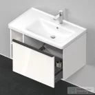 Duravit D-NEO 784x452 mm-es 1 fiókós,nyitott polcos függesztett szekrény 237080 mosdóhoz,White High Gloss Decor DE425702222