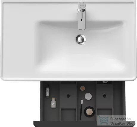 Duravit D-NEO 784x452 mm-es 1 fiókós,nyitott polcos függesztett szekrény 237080 mosdóhoz,White High Gloss Decor DE425702222