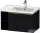 Duravit D-NEO 78,4*45,2 cm-es, 1 fiókos alsószekrény polírozott arany színű fogantyúval, mosdó és csaptelep nélkül, matt fekete tölgy DE4257034160000