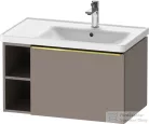 Duravit D-NEO 78,4*45,2 cm-es, 1 fiókos alsószekrény polírozott arany színű fogantyúval, mosdó és csaptelep nélkül, matt bazalt DE4257034430000